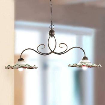 Függő lámpa ROSOLACCI kerámia ernyők 2-izzós kép