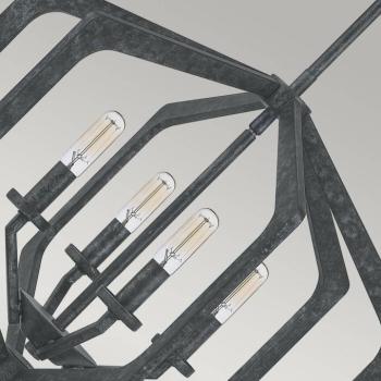 Függő lámpa Vanguard, ófekete, 4 izzós kép