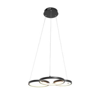 Függőlámpa fekete LED-del, 3 fokozatú dimmerrel, 3 lámpás - Rondas kép