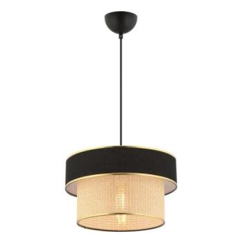  Függőlámpa kábellel ERO 1xE27/60W/230V fekete/bézs  kép
