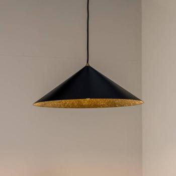 Fuji függőlámpa, kompozit szál, fekete/arany színű, Ø 50 cm kép