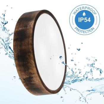  Fürdőszobai mennyezeti lámpa OAK SMOKY 3xE27/15W/230V IP54 37,5 cm tölgy/barna  kép