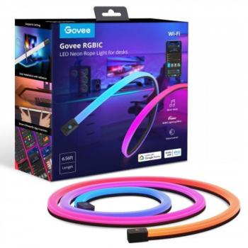 Gaming Asztal LED Világítás , RGB + IC (digitális) , 2m , Wi-Fi &amp; Bluetooth , GOVEE kép
