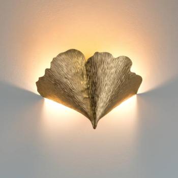 Ginkgo Tre fali lámpa arany színben kép