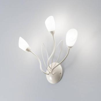 Gloriosa fali világítás, krém, üveg, 3 izzós kép