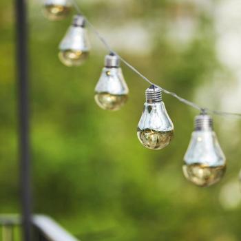 Glow LED fényfüzér, tíz égős, füstszürke kép