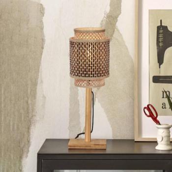 GOOD & MOJO Bhután asztali lámpa, 18x25cm, natúr kép