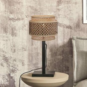 GOOD & MOJO Bhután asztali lámpa, 25x20 cm, fekete kép