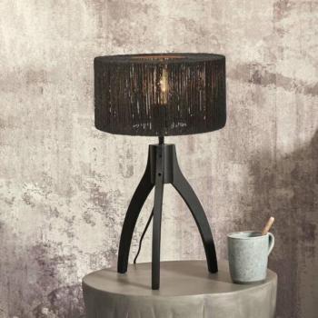 GOOD & MOJO Iguazu asztali lámpa, háromlábú fekete kép