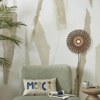 GOOD & MOJO Kalimantan fal természetes/fekete Ø 30cm kép