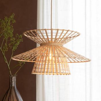 GOOD & MOJO lógó lámpa Machu Picchu, természetes, Ø 57 cm, bambusz kép