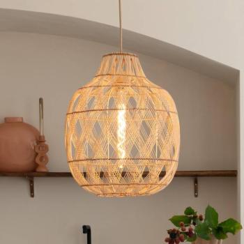 GOOD & MOJO Mendoza lógó világítás, természetes, Ø 40 cm, bambusz E27 kép