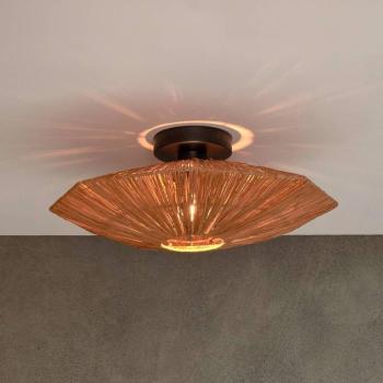 GOOD & MOJO Panama mennyezeti lámpa, barna, Ø 45 cm, raffia kép