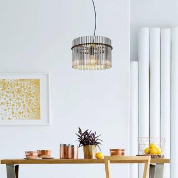 Gorley függőlámpa, Ø 40 cm, füstszürke, üveg kép