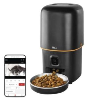 GoSmart állateledel adagoló kamerával Pet Care, 4 l, fekete, Wi-Fi kép