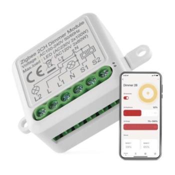 GoSmart fényerőszabályozó modul IP-2112DZ, ZigBee, 2 csatornás kép