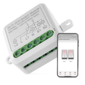 GoSmart kapcsolómodul IP-2102SW, WiFi, 2 csatornás kép