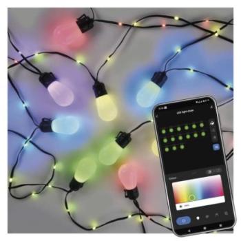 GoSmart LED fényfüzér – 15× parti izzók, 15 m, kültéri és beltéri, RGBIC WiFi kép