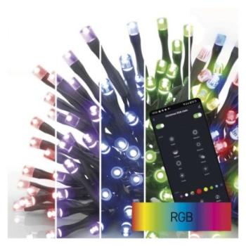 GoSmart LED karácsonyi fényfüzér, 12m, kültéri és beltéri, RGB, programokkal, időz,wifivel kép