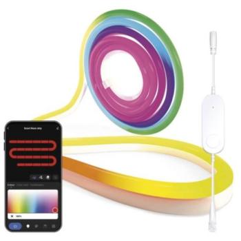 GoSmart Rugalmas LED szalag NEON fehér, 3 m, 24 W, RGBIC dimmelhető, WiFi kép