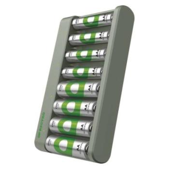 GP Akkumulátor töltő Eco E821 + 4× AA 2100 + 4× AAA 850 kép