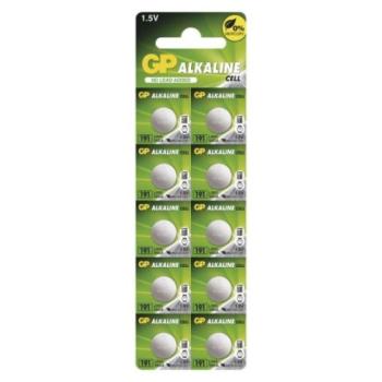 GP Alkáli gombelem LR1120 (191F) 10db kép