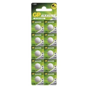GP Alkáli gombelem LR44 (A76F) 10db kép