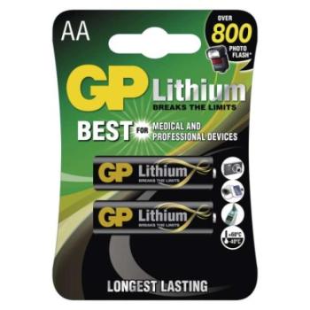 GP Lítium elem AA 2db/bliszter kép