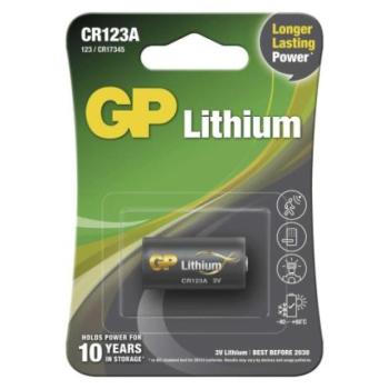 GP Lítium elem CR123A 1db/bliszter kép