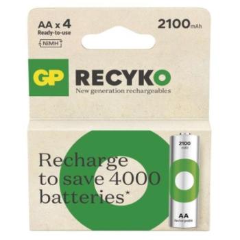 GP ReCyko NiMH Akkumulátor HR6 (AA) 2100mAh 4db kép
