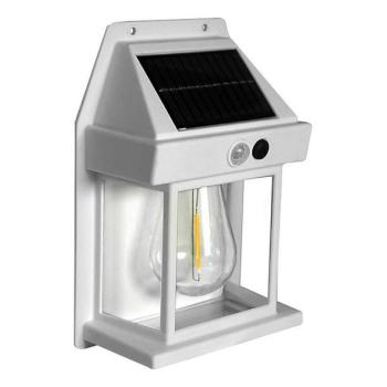 Greenlux LED napelemes fali lámpa szenzorral LANTER LED/1W/3,7V IP44 fehér  kép