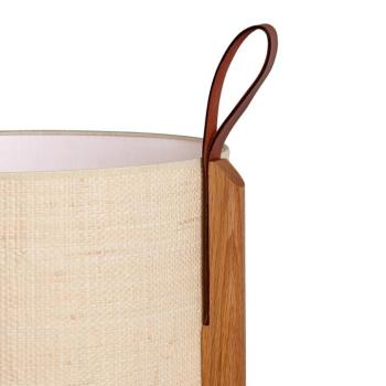 Greta asztali lámpa, természetes szál/tölgyfa, magasság 58cm kép