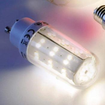 GU10 4W LED lámpa, cső alakú, átlátszó 69 LED-del kép