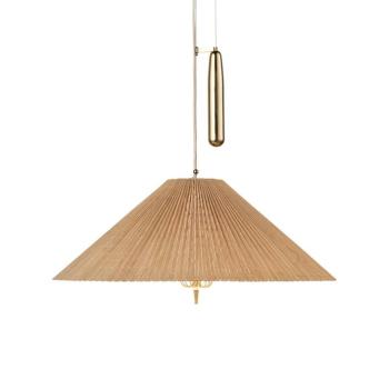 GUBI függőlámpa A1972, sárgaréz, bambusz árnyékoló, állítható kép