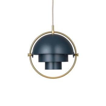 GUBI függőlámpa Multi-Lite, Ø 27 cm, sárgaréz/sötétkék kép