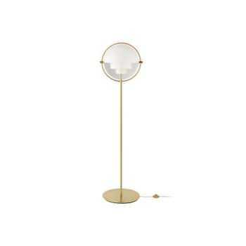 GUBI Multi-Lite állólámpa, magasság 148 cm, sárgaréz/fehér kép
