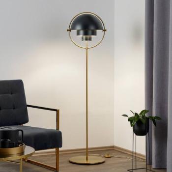 GUBI Multi-Lite állólámpa, magasság 148 cm, sárgaréz/fekete kép