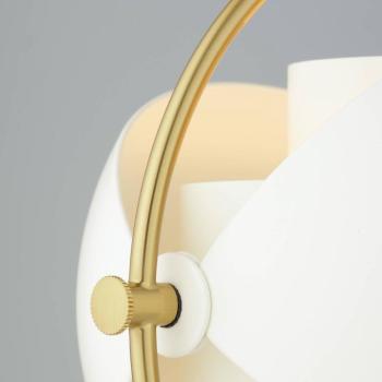 GUBI Multi-Lite asztali lámpa, magasság 50 cm, sárgaréz/fehér kép