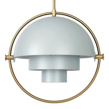 GUBI Multi-Lite függőlámpa, Ø 36 cm, sárgaréz/tengerzöld kép