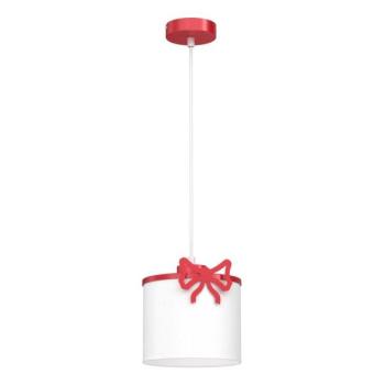  Gyerek csillár zsinóron SWEET 1xE27/15W/230V fehér/piros/íj  kép
