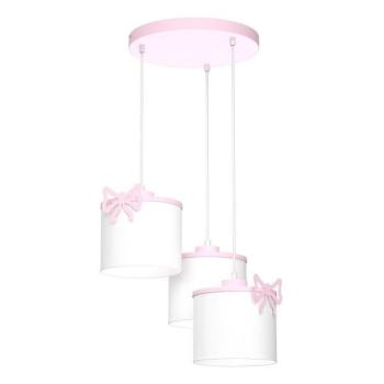  Gyerek csillár zsinóron SWEET 3xE27/15W/230V fehér/rózsaszín/pillangó  kép