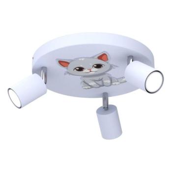  Gyerek spotlámpa FUN 3xGU10/8W/230V kék/macska  kép
