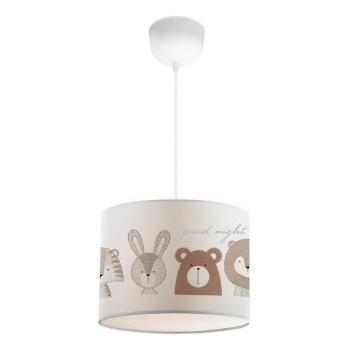  Gyerekszobai csillár CANDY 1xE27/40W/230V fehér/barna  kép