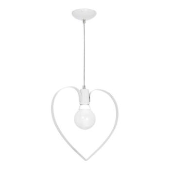  Gyermek csillár LOVE 1xE27/60W/230V fehér  kép