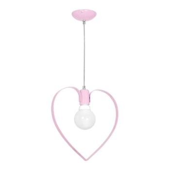  Gyermek csillár LOVE 1xE27/60W/230V halvány rózsaszín  kép