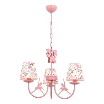  Gyermekcsillár BALLENNA 3xE14/40W/230V rózsaszín  kép