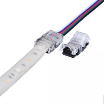 Gyorscsatlakozó , kültéri ,12 mm-es RGBW LED szalaghoz , 5 pólusos , vezeték-szalag toldáshoz , IP65 , SNAP kép