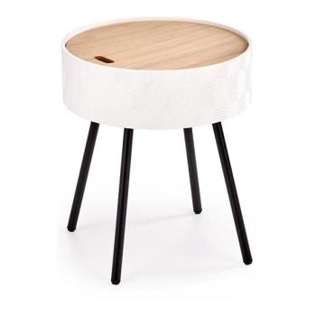 Halmar Kávésasztal AURA 45x38 cm fehér/fekete/bézs  kép