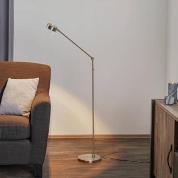 Háromcsuklós LED-es állólámpa Elegance, nikkel kép