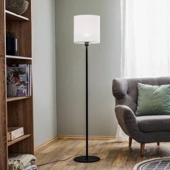 Harris textil álló lámpa, fekete talp, fehér bábu kép